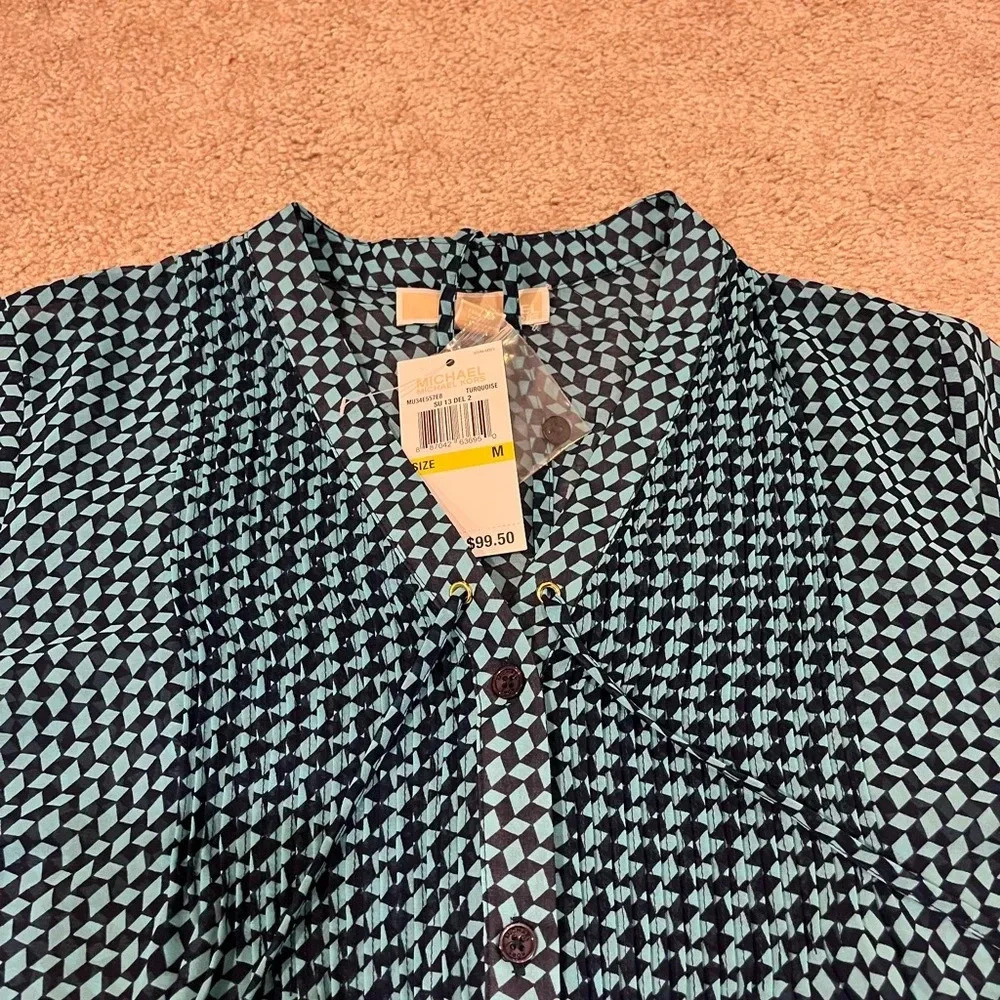 MICHAEL Michael Kors Sheer Long Sleeve Blouse - Picture 6 of 10